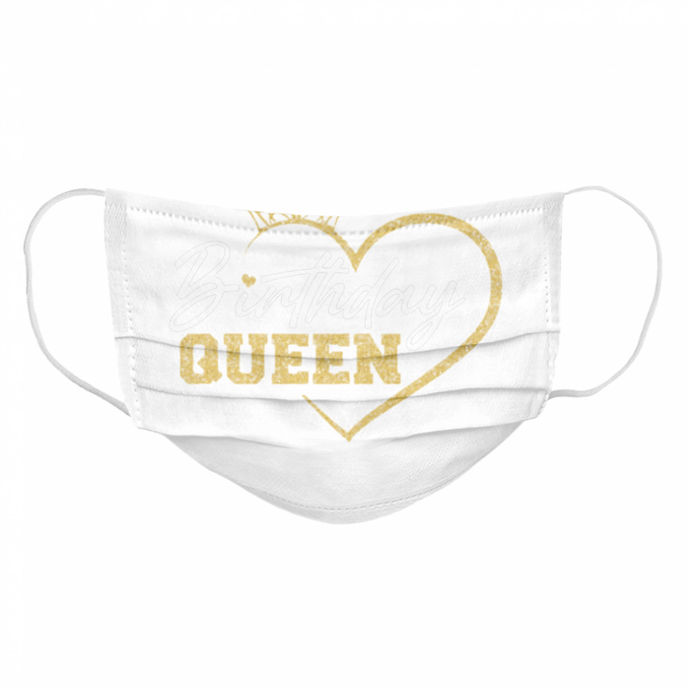 Birthday Queen Crown Heart  Cloth Face Mask