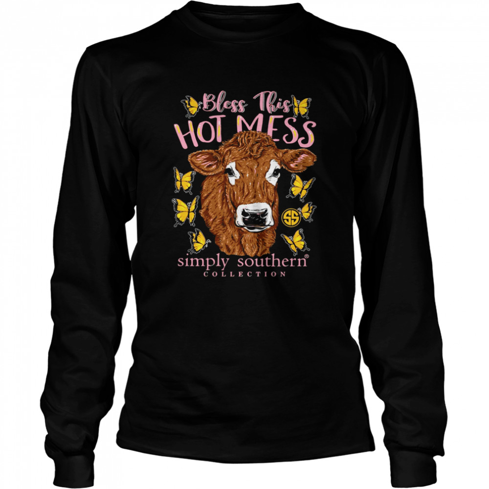 Bless This Hot Mess Simply Southern Collection  Long Sleeved T-shirt