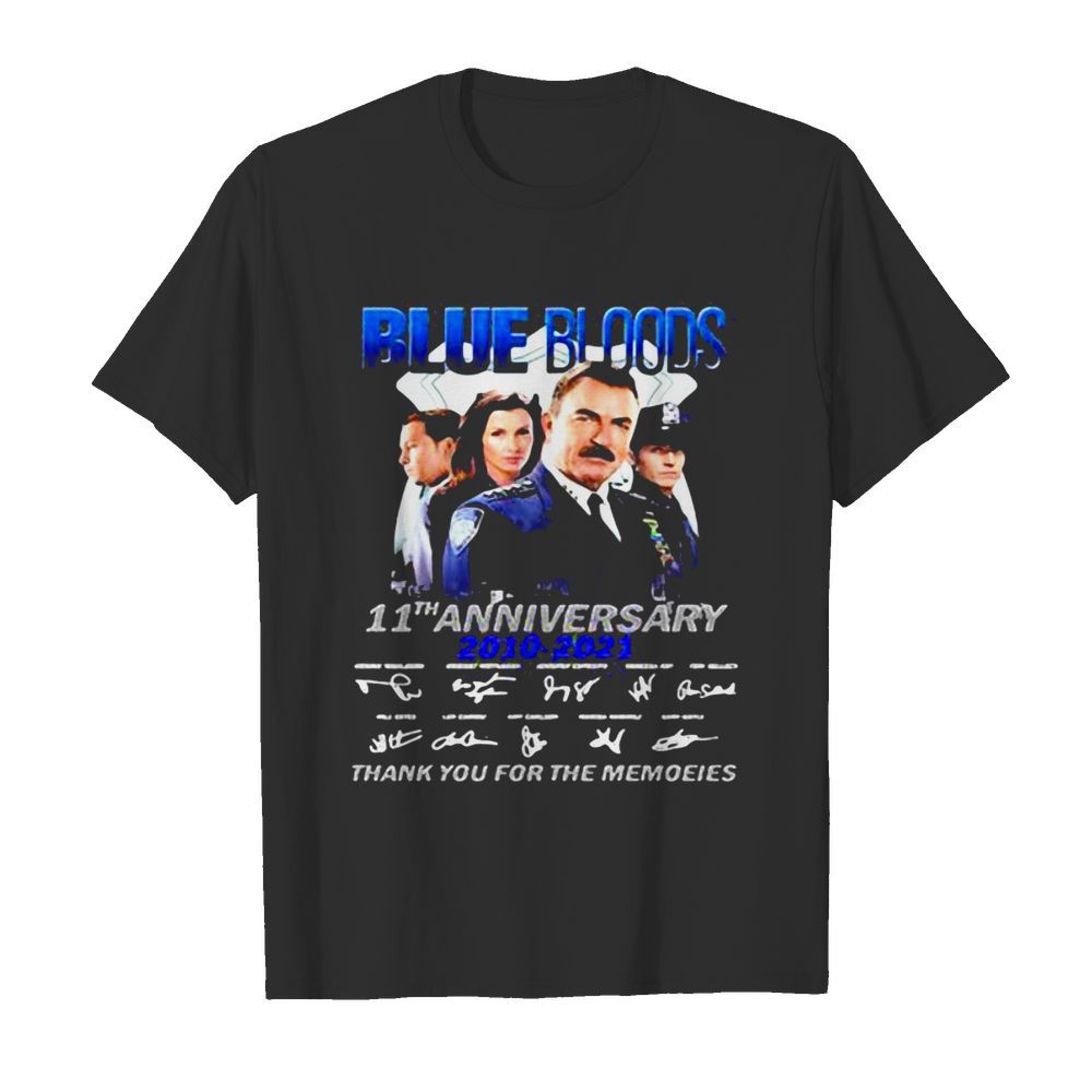 Blue Bloods 11th Anniversary 2010 2021 Thank You For The Memories Signature  Classic Men's T-shirt