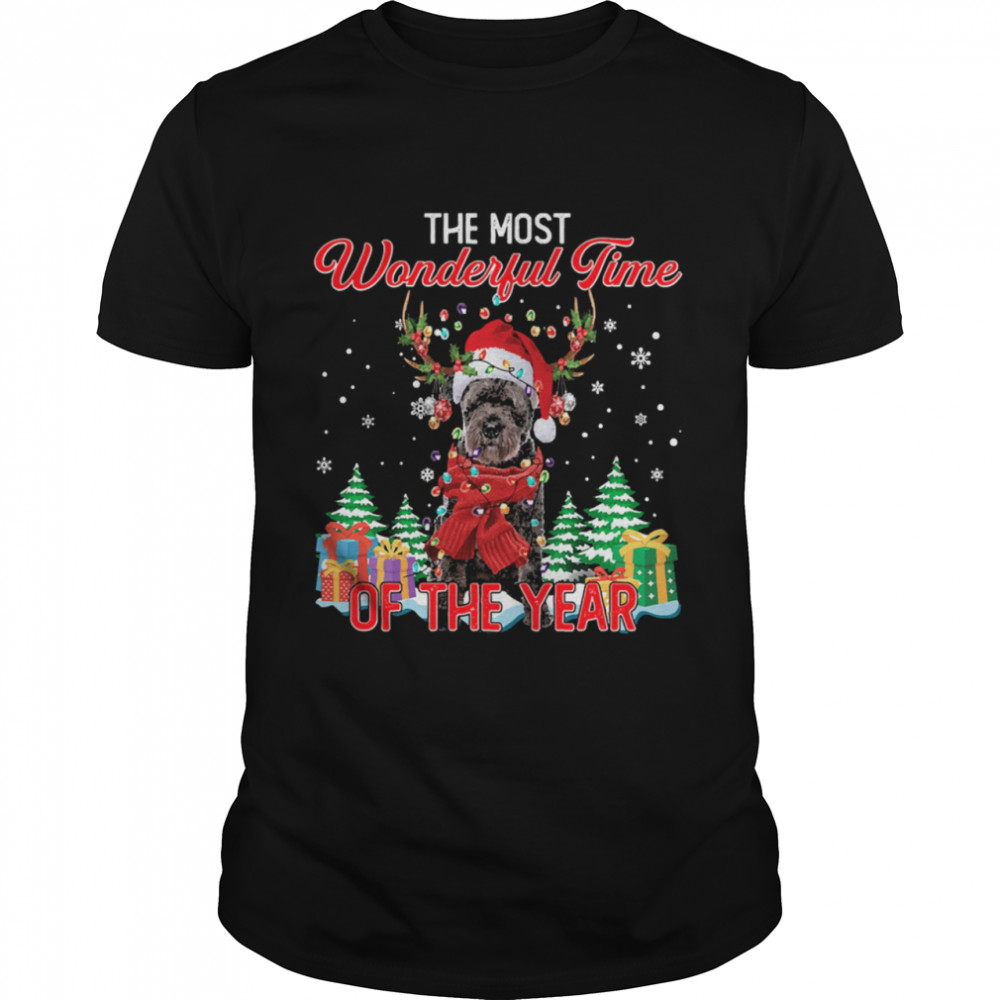 Bouvier Des Flandres Santa the most wonderful time of the year Christmas shirt