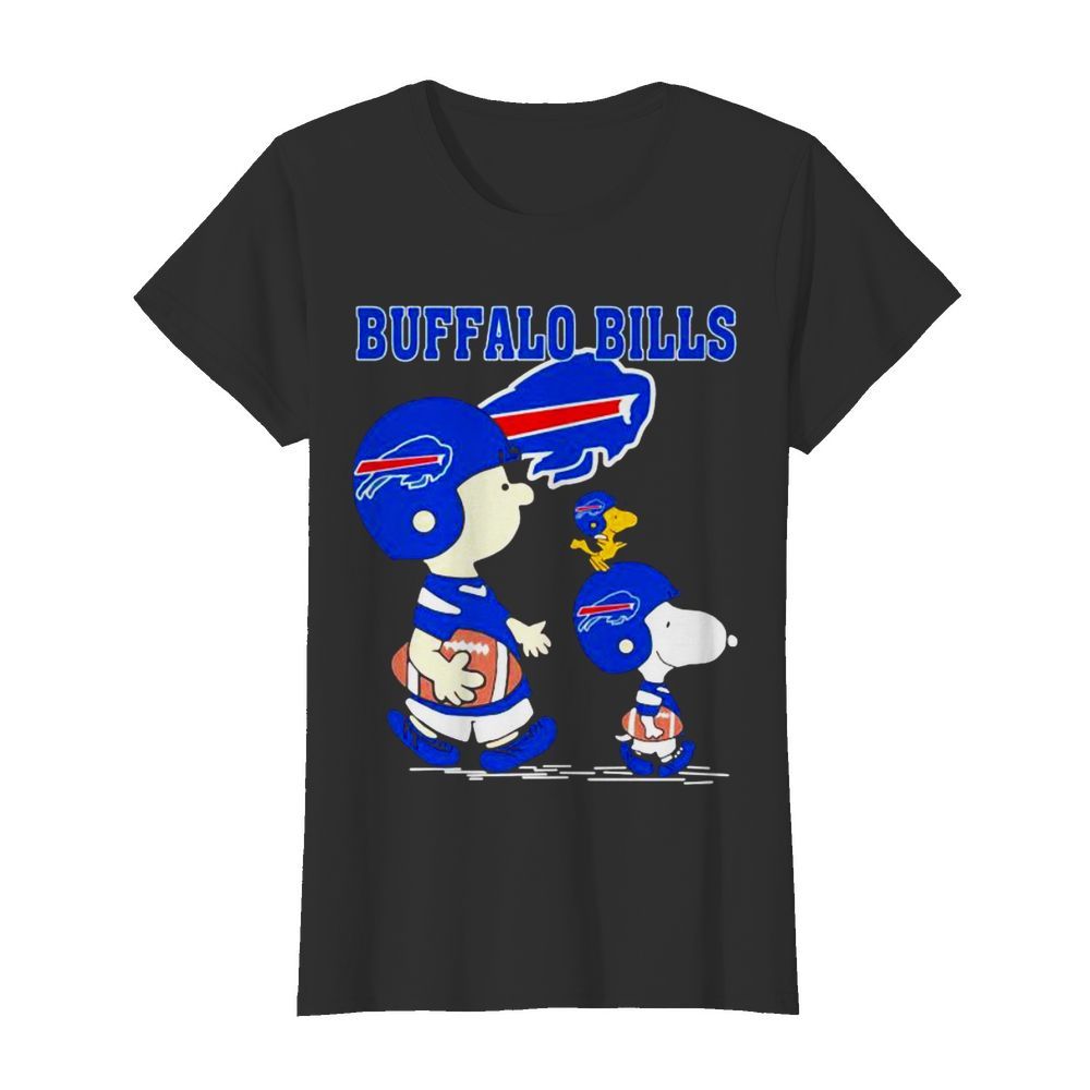 Buffalo Bills Snoopy Woodstock Football  Classic Women's T-shirt