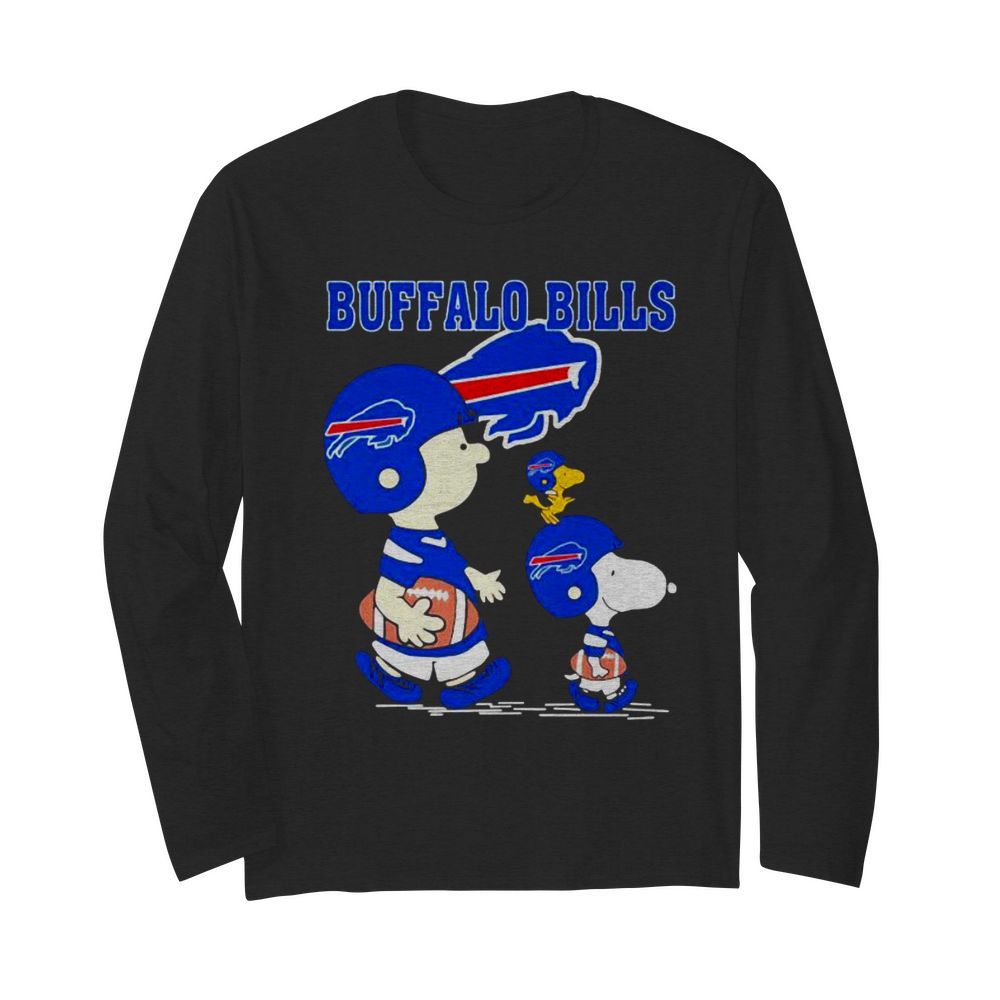 Buffalo Bills Snoopy Woodstock Football  Long Sleeved T-shirt 