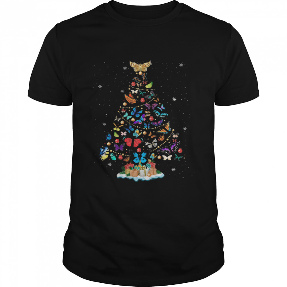 Butterfly christmas tree shirt