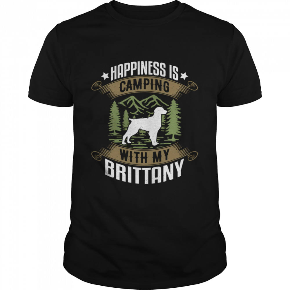 Camping With Brittany Camp Camping And Dogs  Classic Men's T-shirt