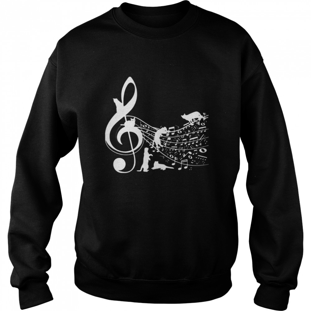 Cat and note music  Unisex Sweatshirt