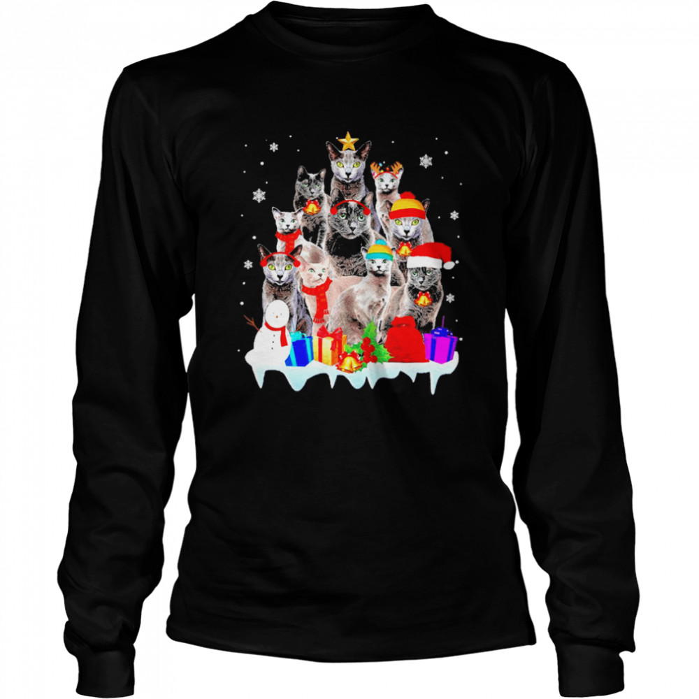 Cat merry christmas  Long Sleeved T-shirt