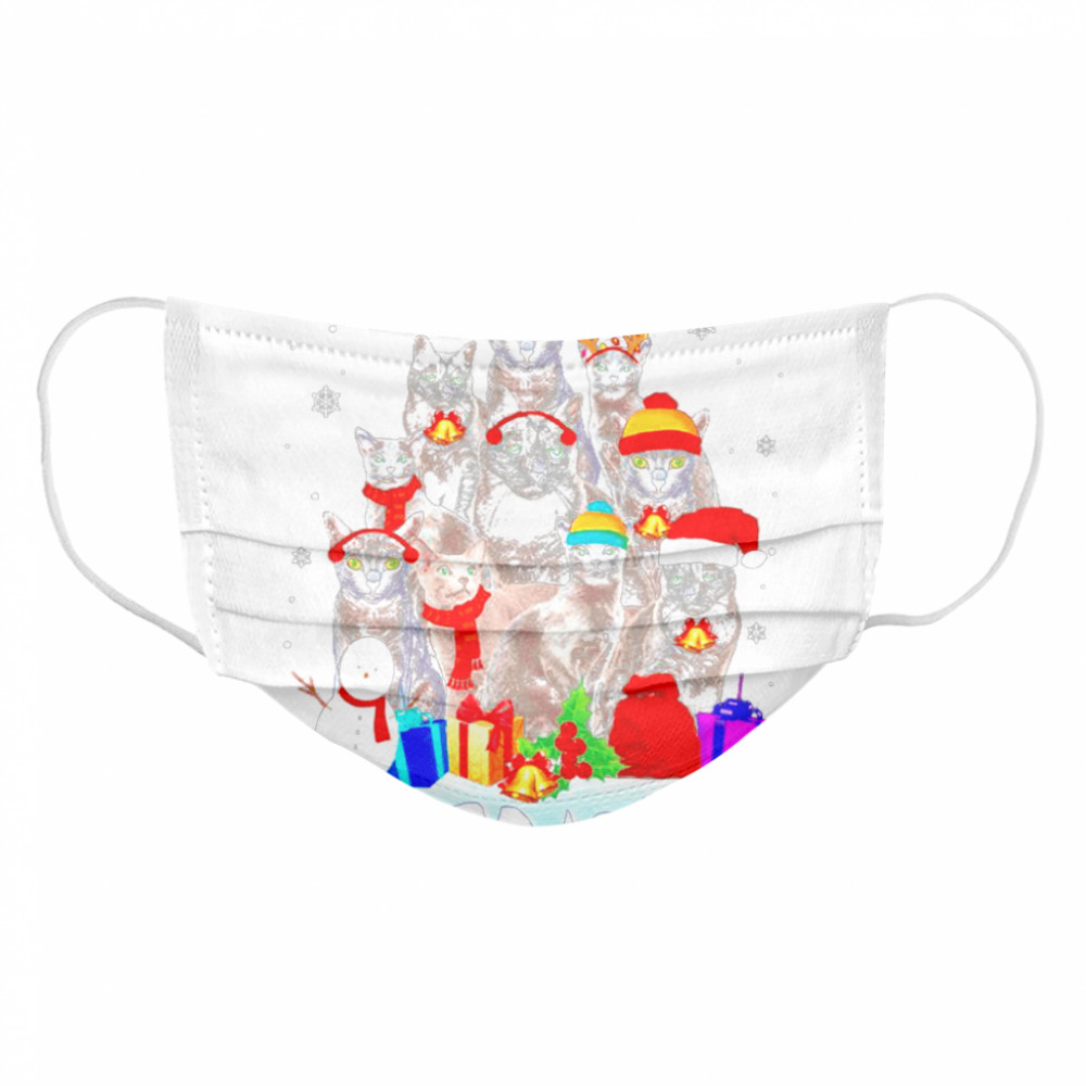 Cat merry christmas  Cloth Face Mask