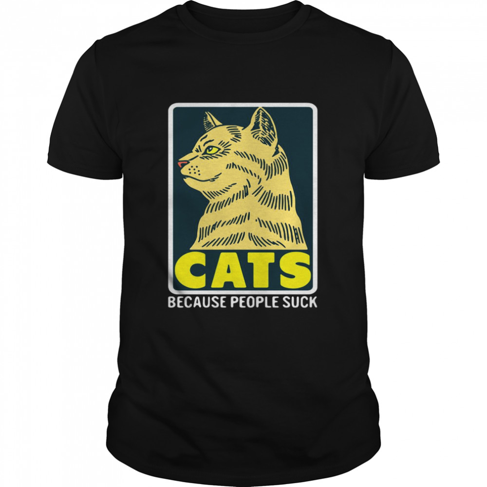 Cats Because People Suck  Classic Men's T-shirt