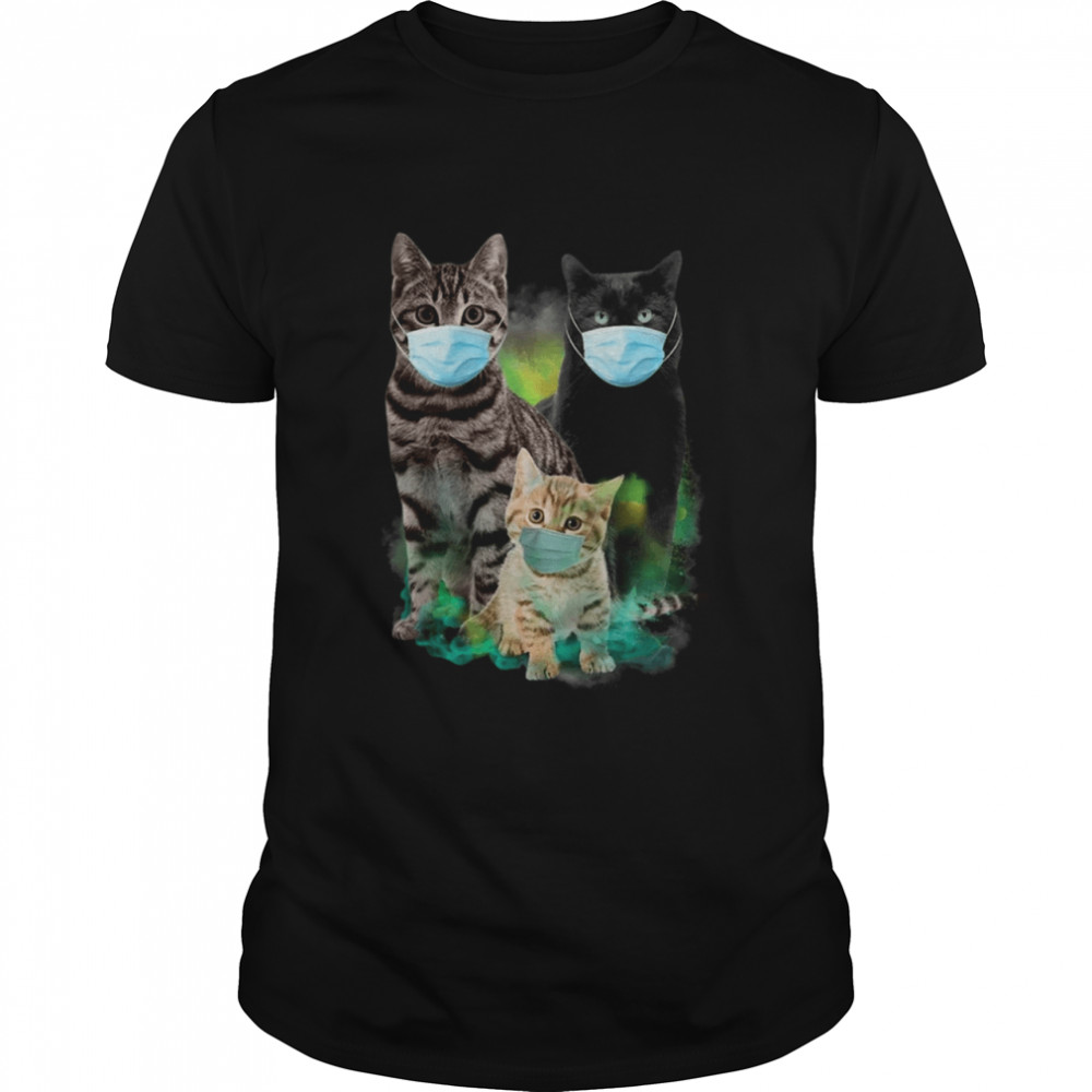 Cats Wear Face Mask Coronavirus shirt