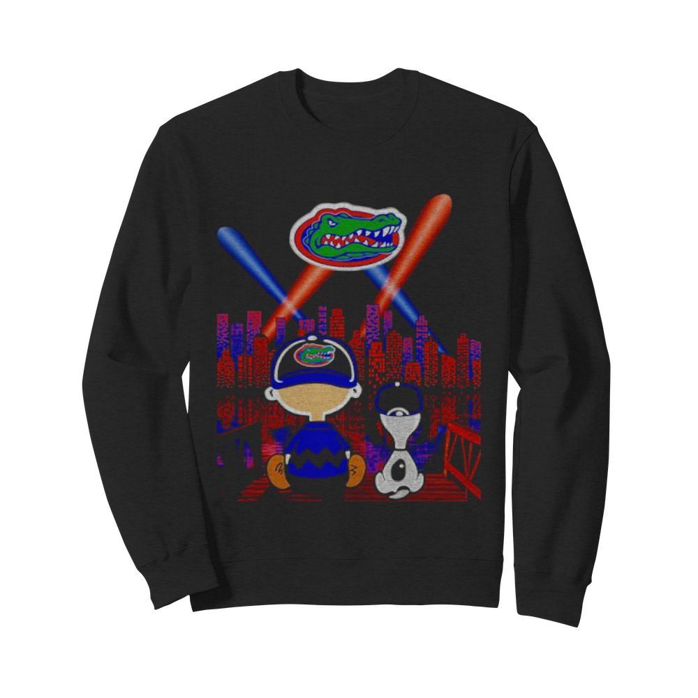 Charlie Brown And Snoopy Florida Gators City By Night  Unisex Sweatshirt