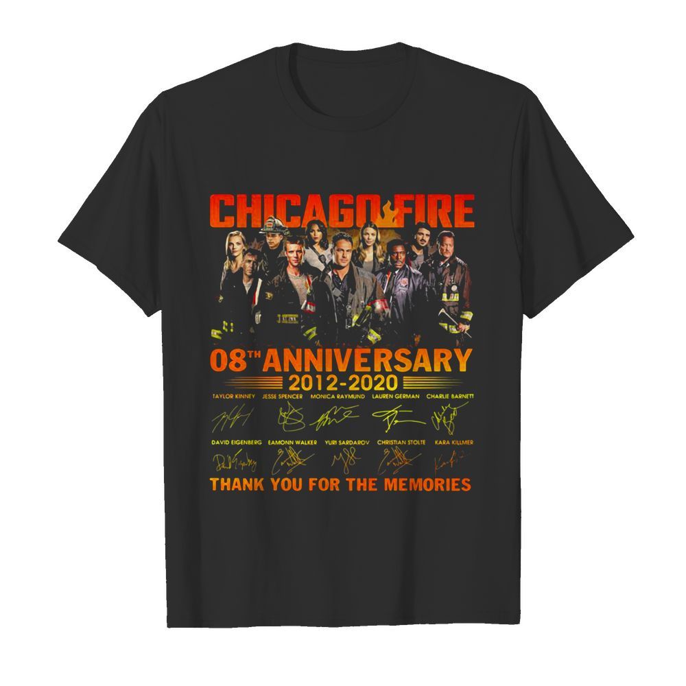 Chicago Fire 08th Anniversary 2012-2020 Signatures Thank You For The Memories shirt