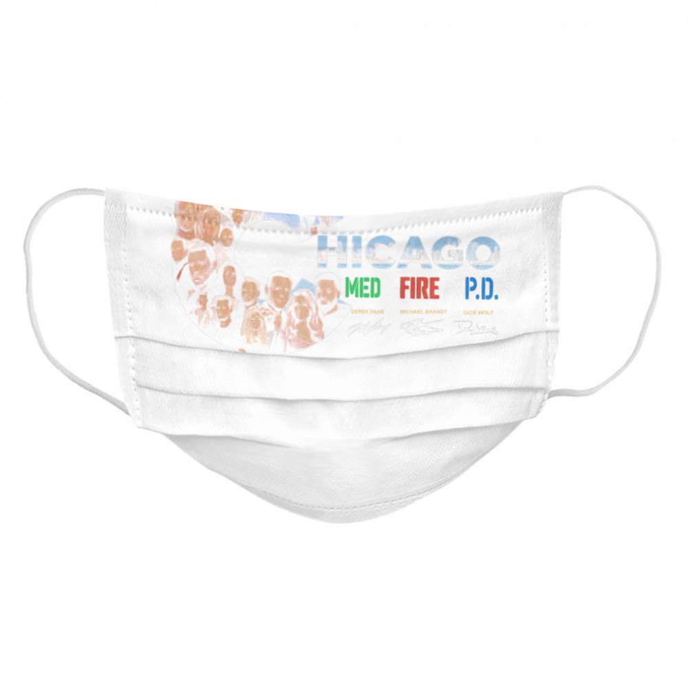 Chicago Med Fire PD Signatures  Cloth Face Mask