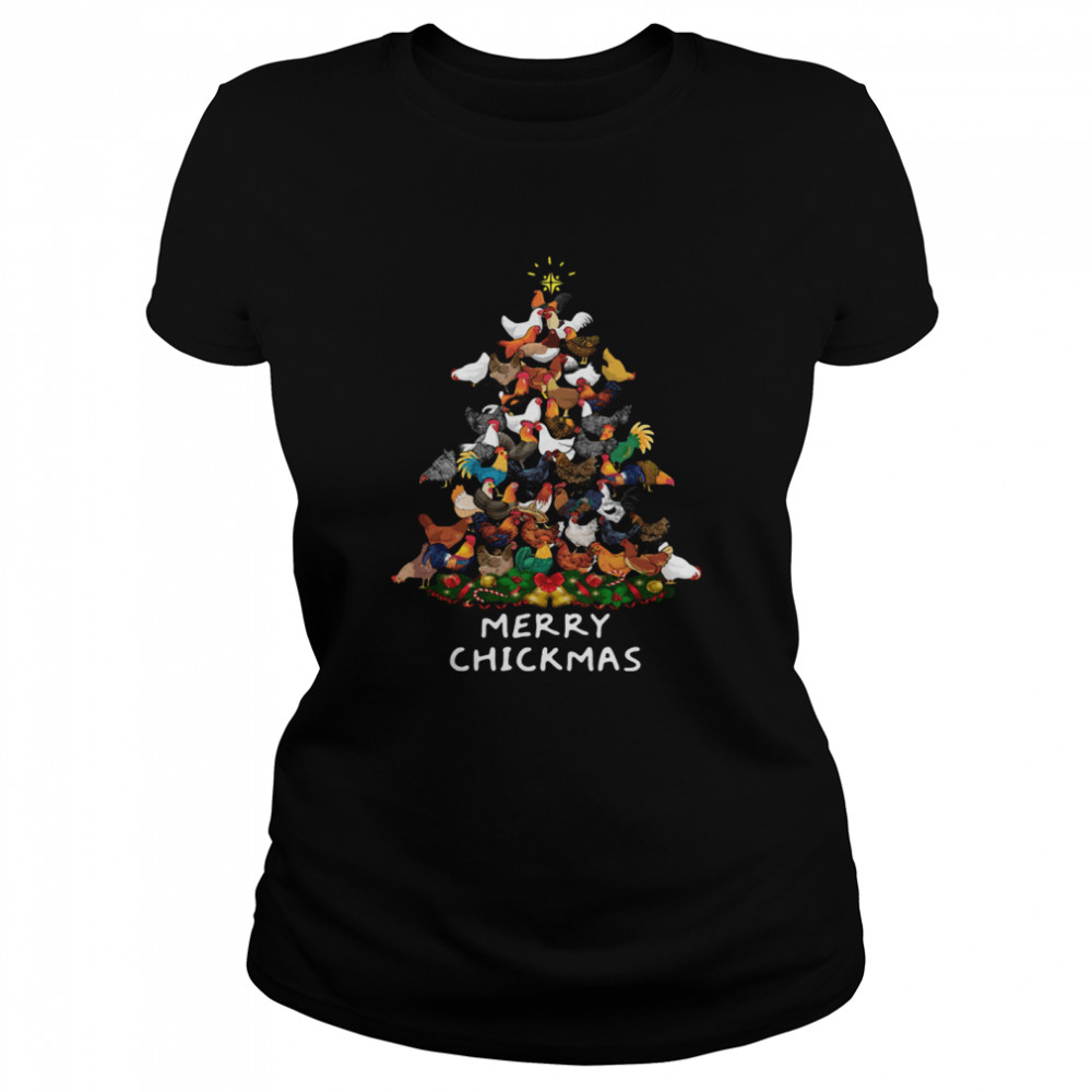 Chicken Tree Merry Chickmas  Classic Women's T-shirt