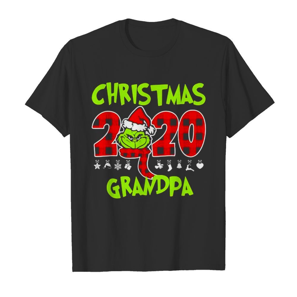 Christmas 2020 Grandpa Grinch Hat Santa Claus Merry Xmas shirt