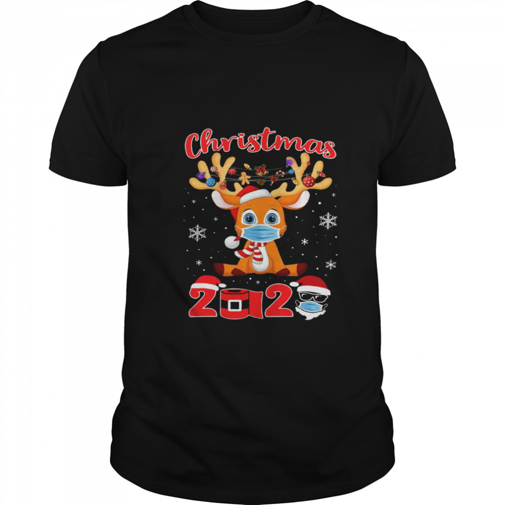 Christmas 2020 Reindeer Mask Matching Pajama Idea shirt