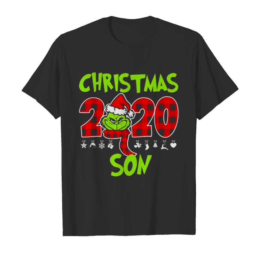 Christmas 2020 Son Grinch Hat Santa Claus Merry Xmas  Classic Men's T-shirt