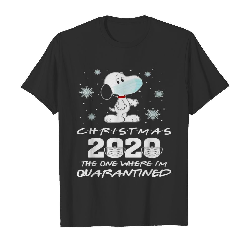 Christmas 2020 The One Where Im Quarantined Snoopy Wear Mask  Classic Men's T-shirt