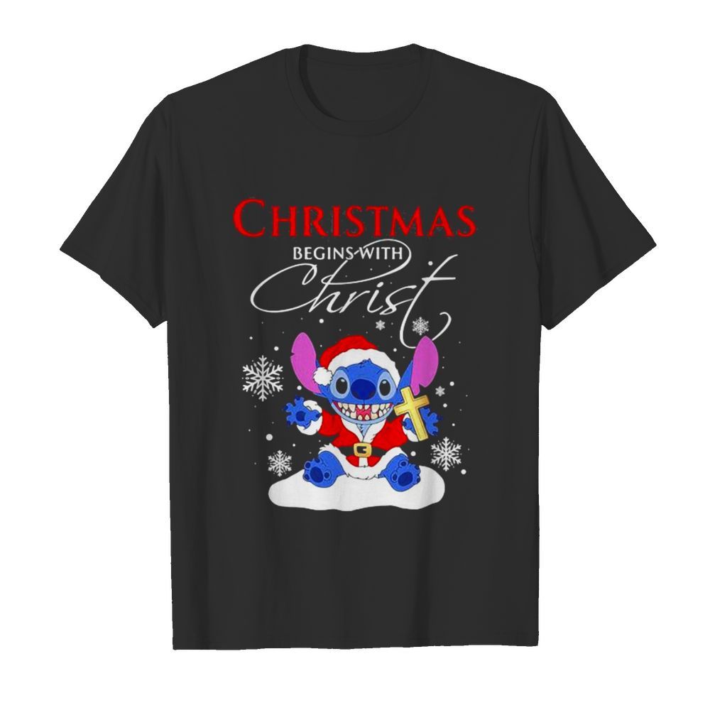 Christmas Begins With Christ Cross Fondos De Pantalla De Navidad Del Stich shirt