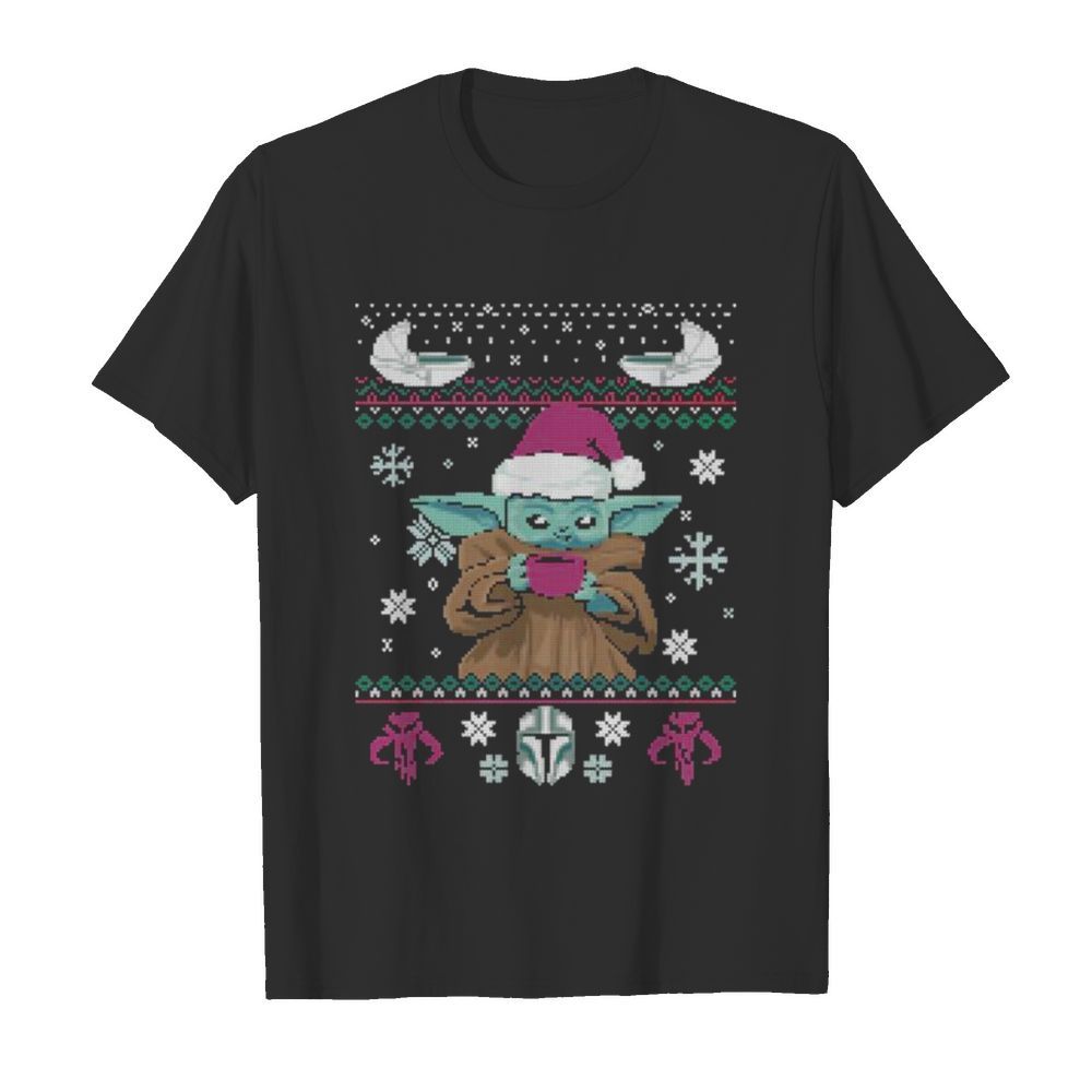 Christmas Coffee yoda baby wear hat santa shirt