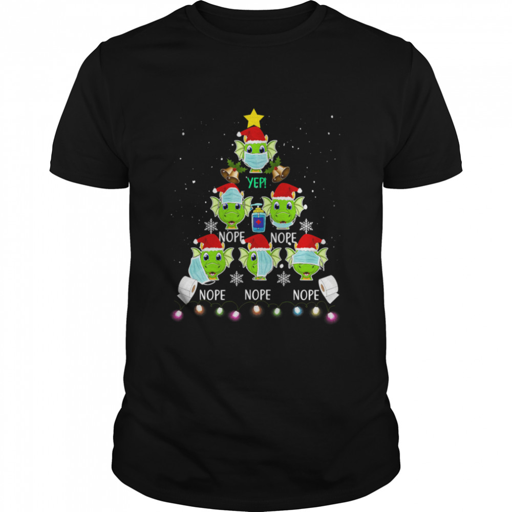 Christmastree 2020 Dragon Wearing Mask Toilet Paper Nope shirt