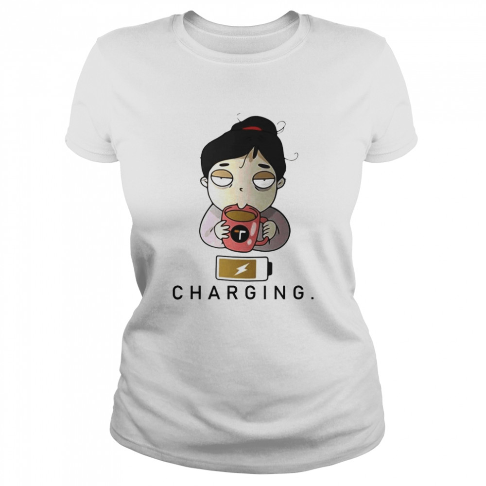 Coffee Charge Female Sublimation  Classic Women's T-shirt