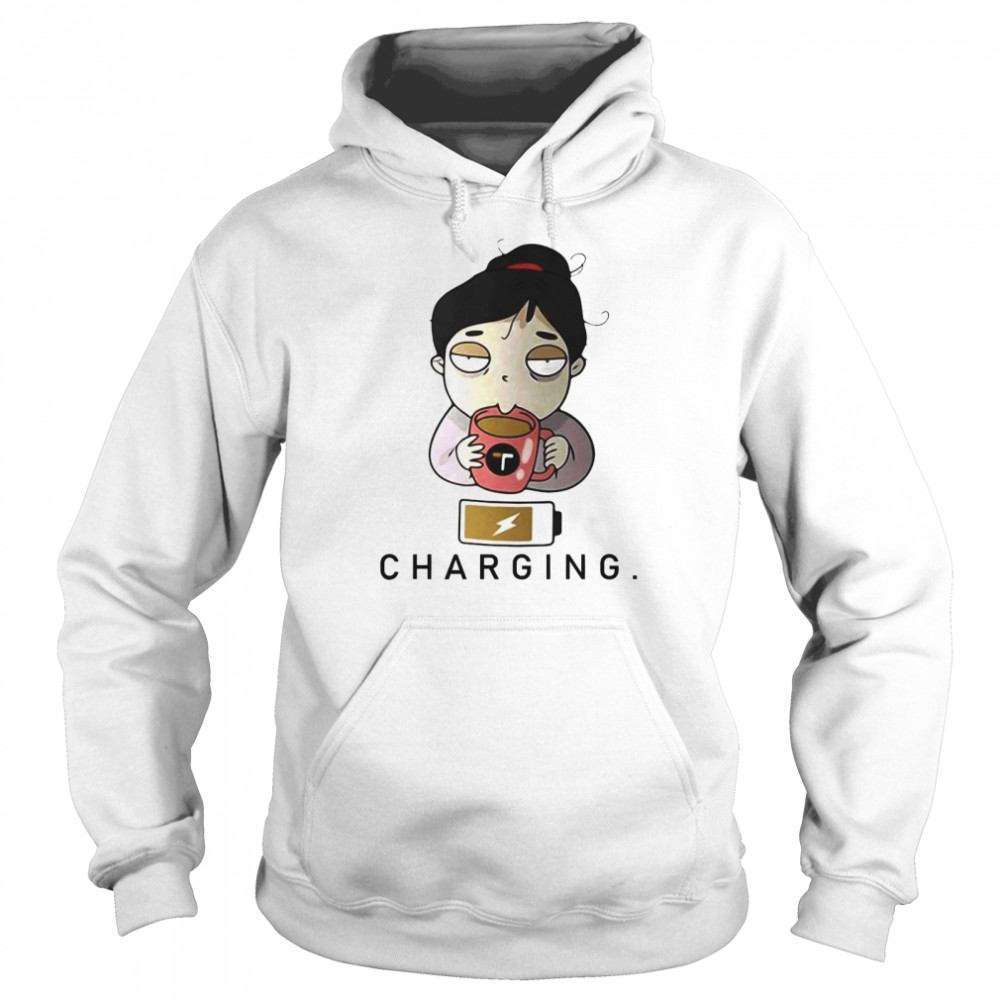 Coffee Charge Female Sublimation  Unisex Hoodie