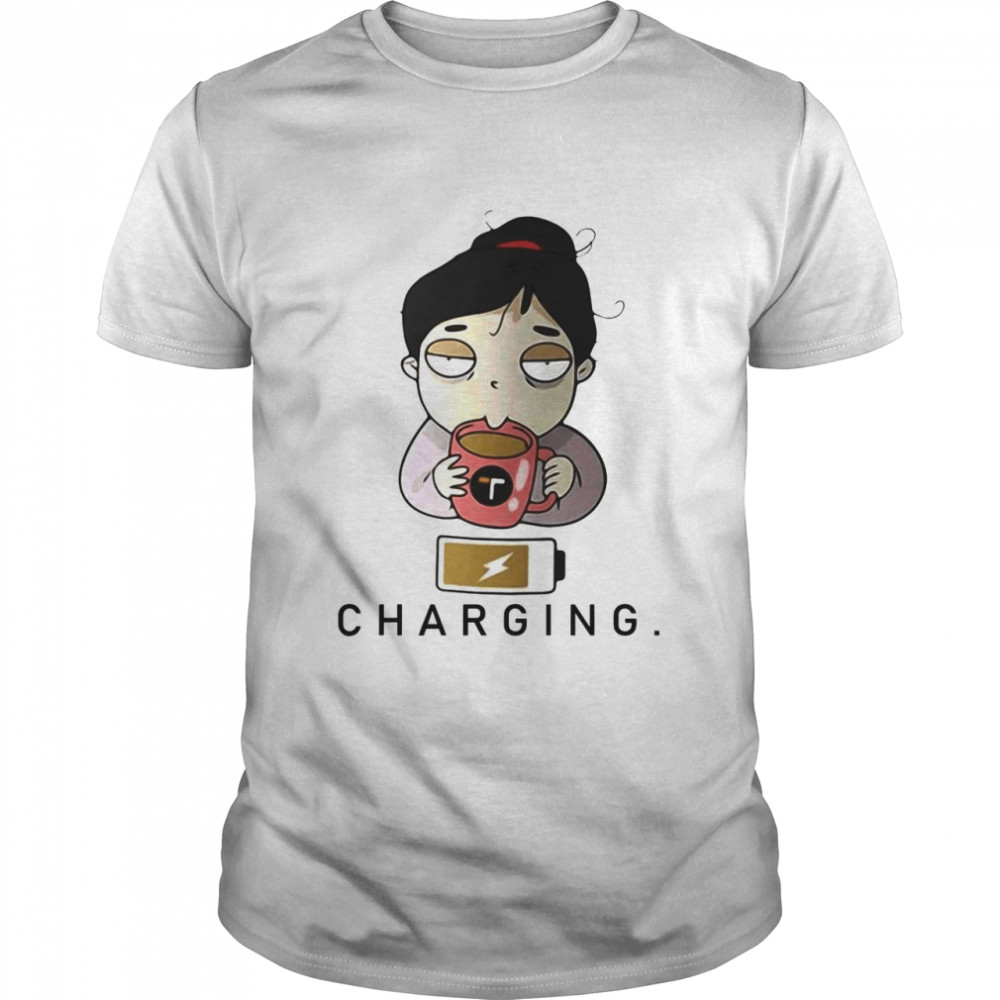 Coffee Charge Female Sublimation  Classic Men's T-shirt