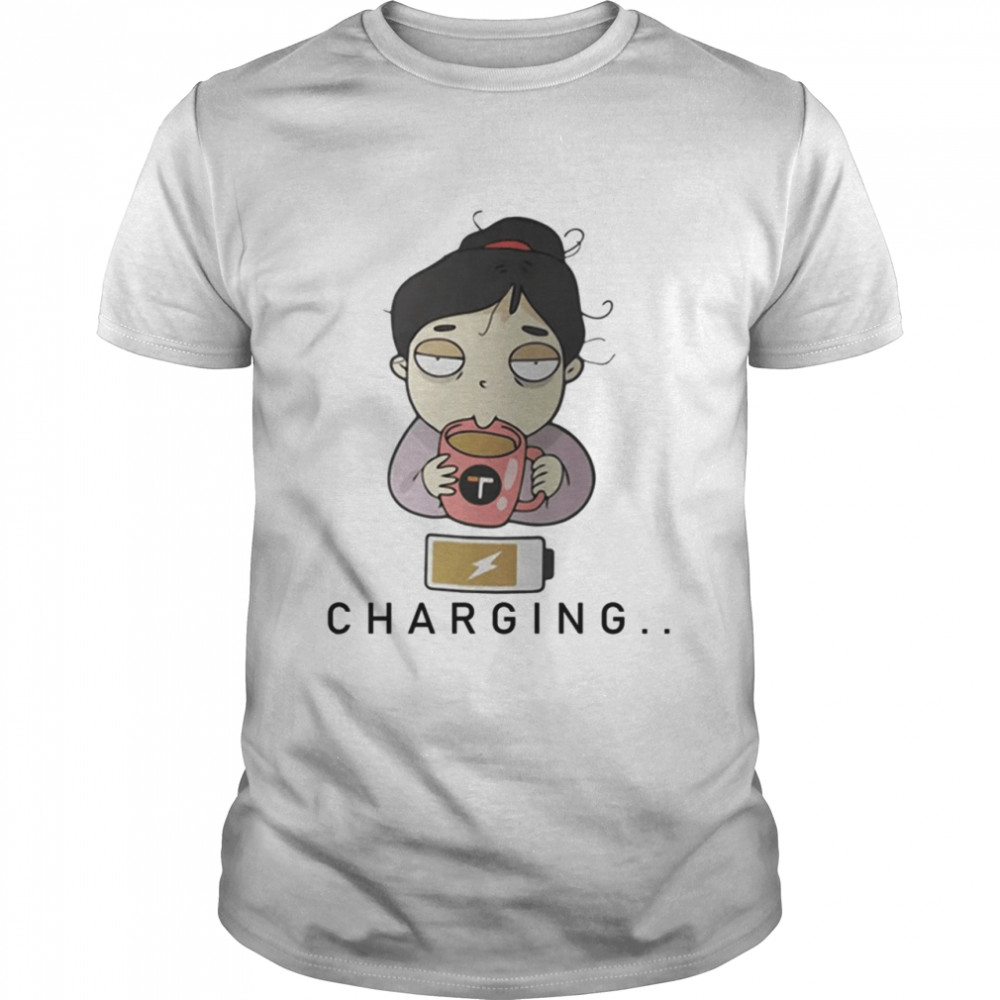 Coffee charge female sublimation shirt