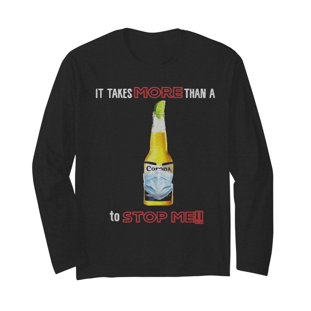 Cool Beer Corona Mask  Long Sleeved T-shirt 