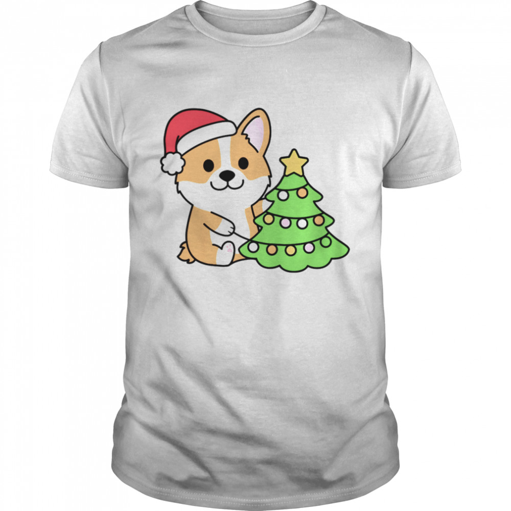 Corgi and Christmas Tree shirt