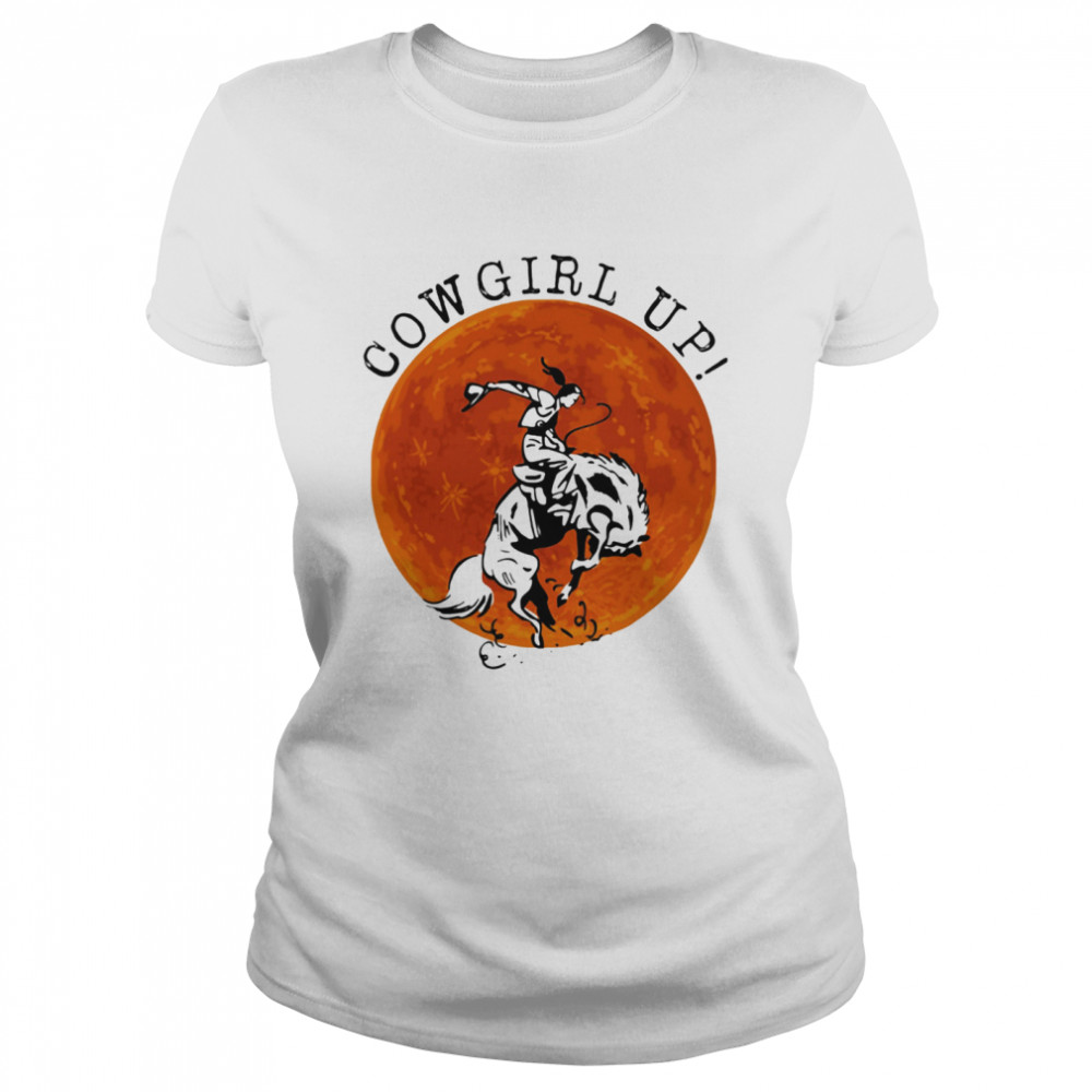 Cowgril Up The Moon  Classic Women's T-shirt