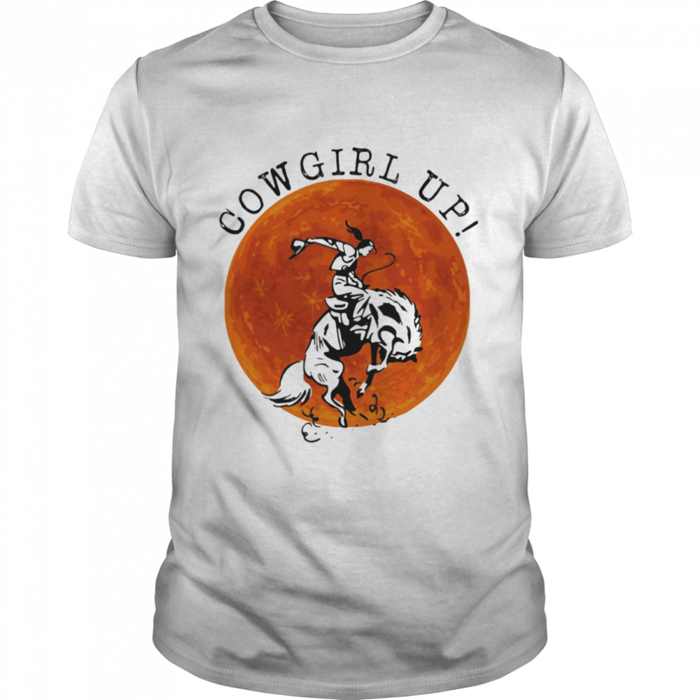 Cowgril Up The Moon  Classic Men's T-shirt