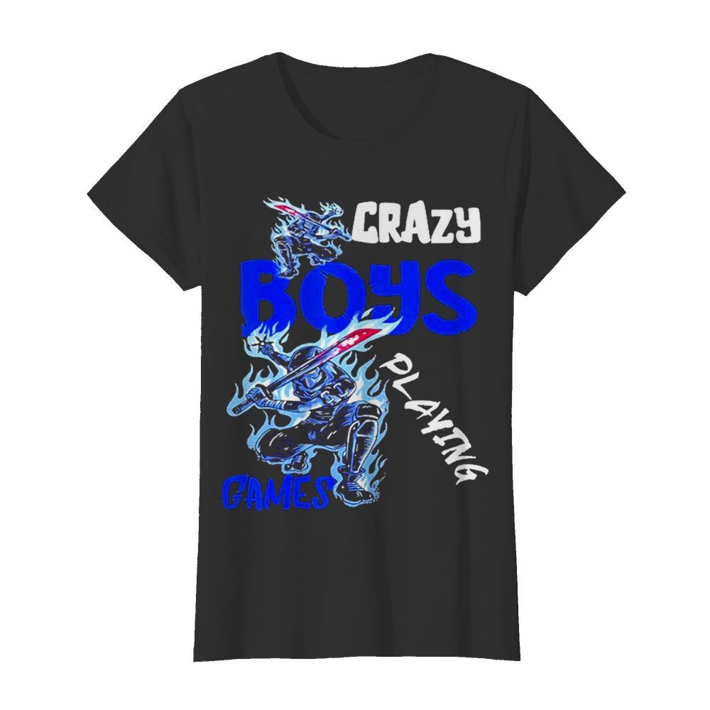 Crazy boys playing games console player pc computer gaming us 2021  Classic Women's T-shirt