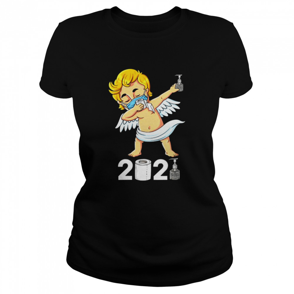 Dabbing Cupid In A Mask Funny Valentines Day 2021 Dab  Classic Women's T-shirt