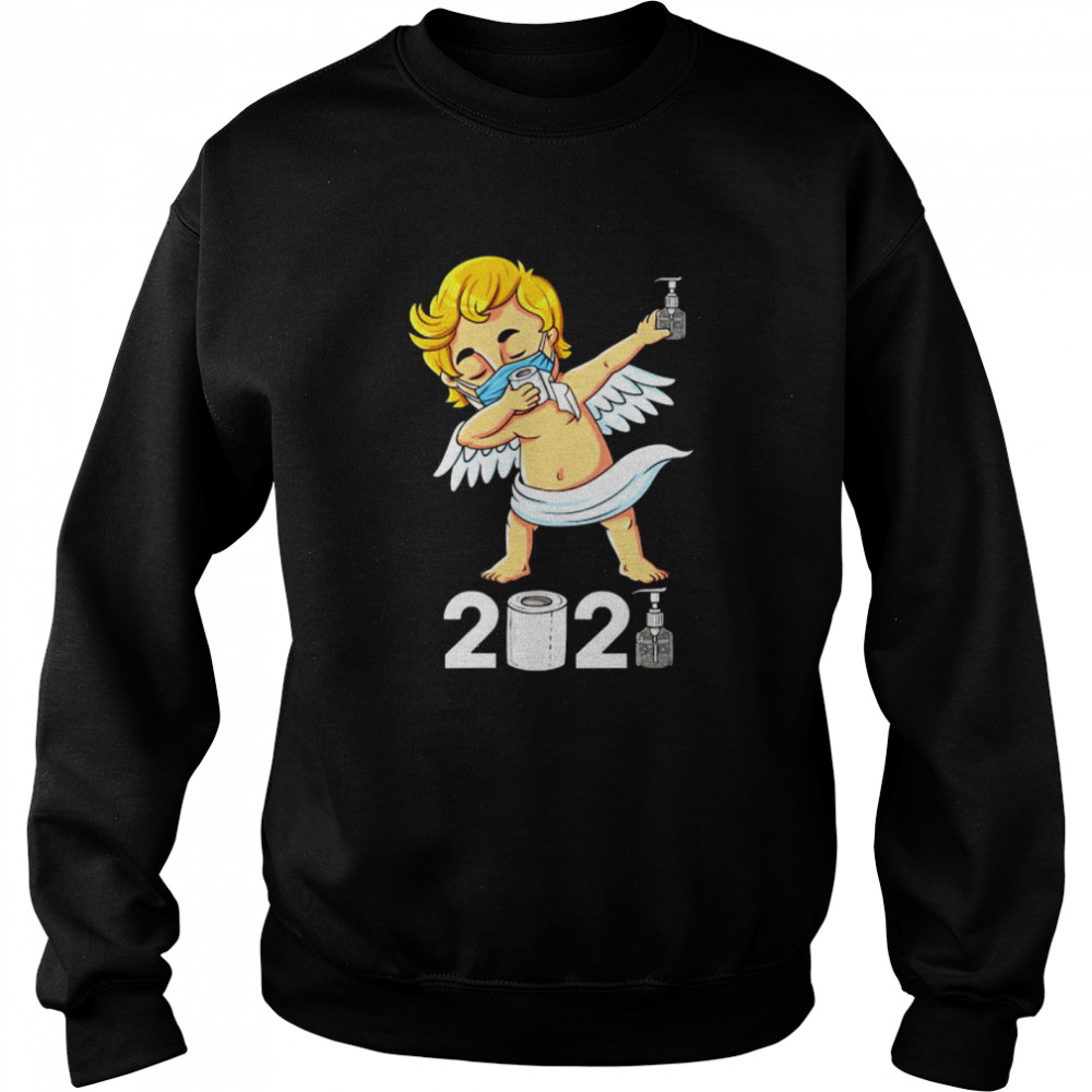 Dabbing Cupid In A Mask Funny Valentines Day 2021 Dab  Unisex Sweatshirt