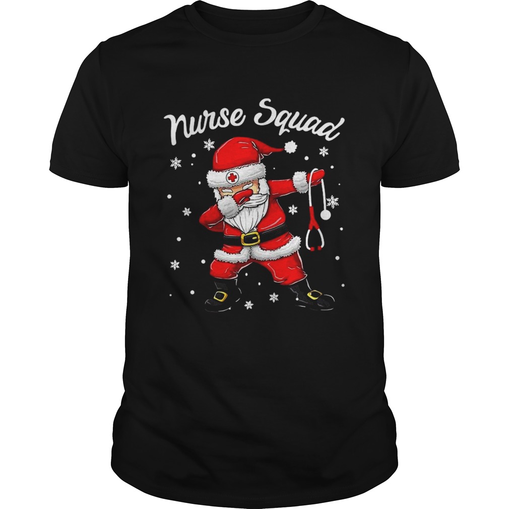 Dabbing Santa Scrubs Nurse Squad shirt