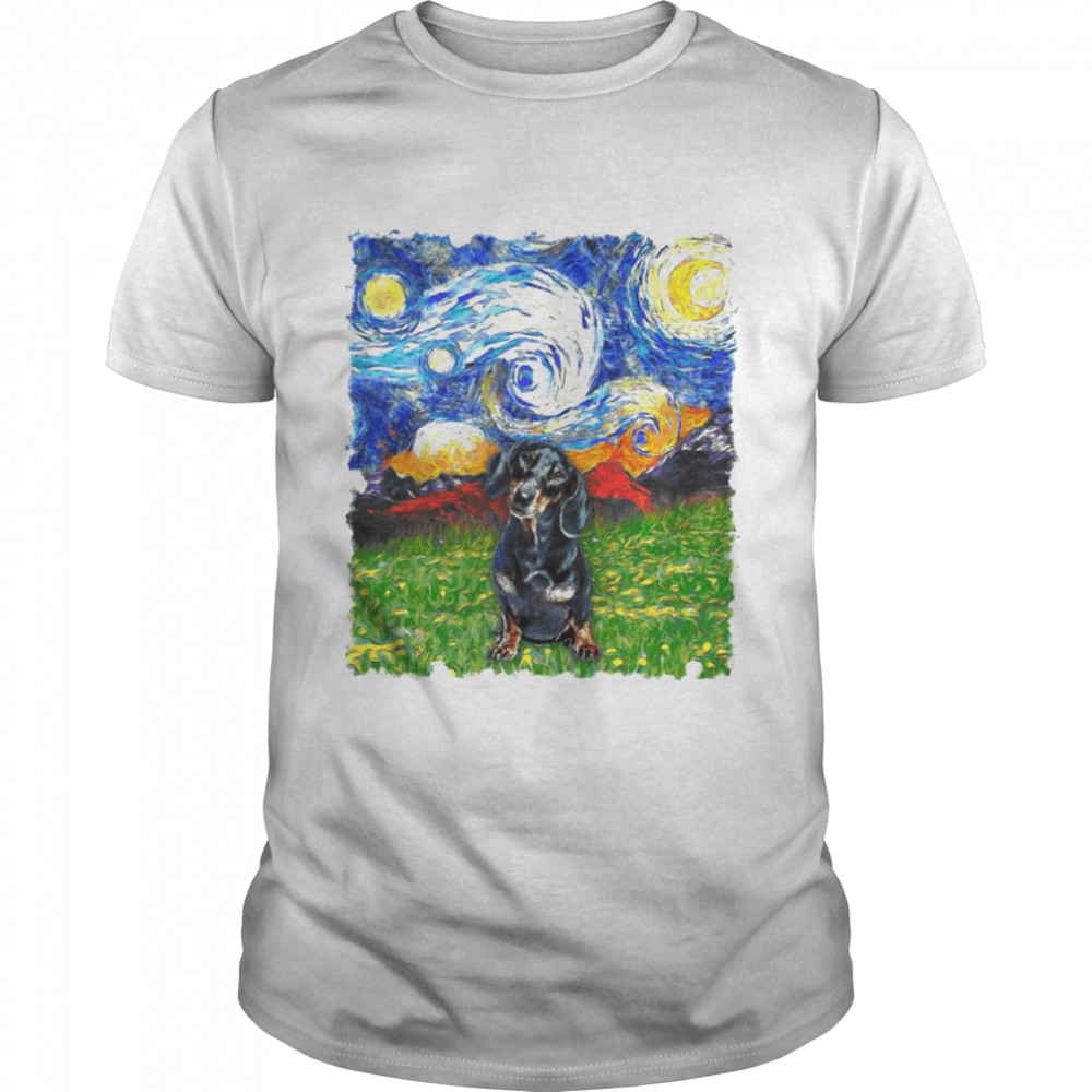 Dachshund oil paint shirt