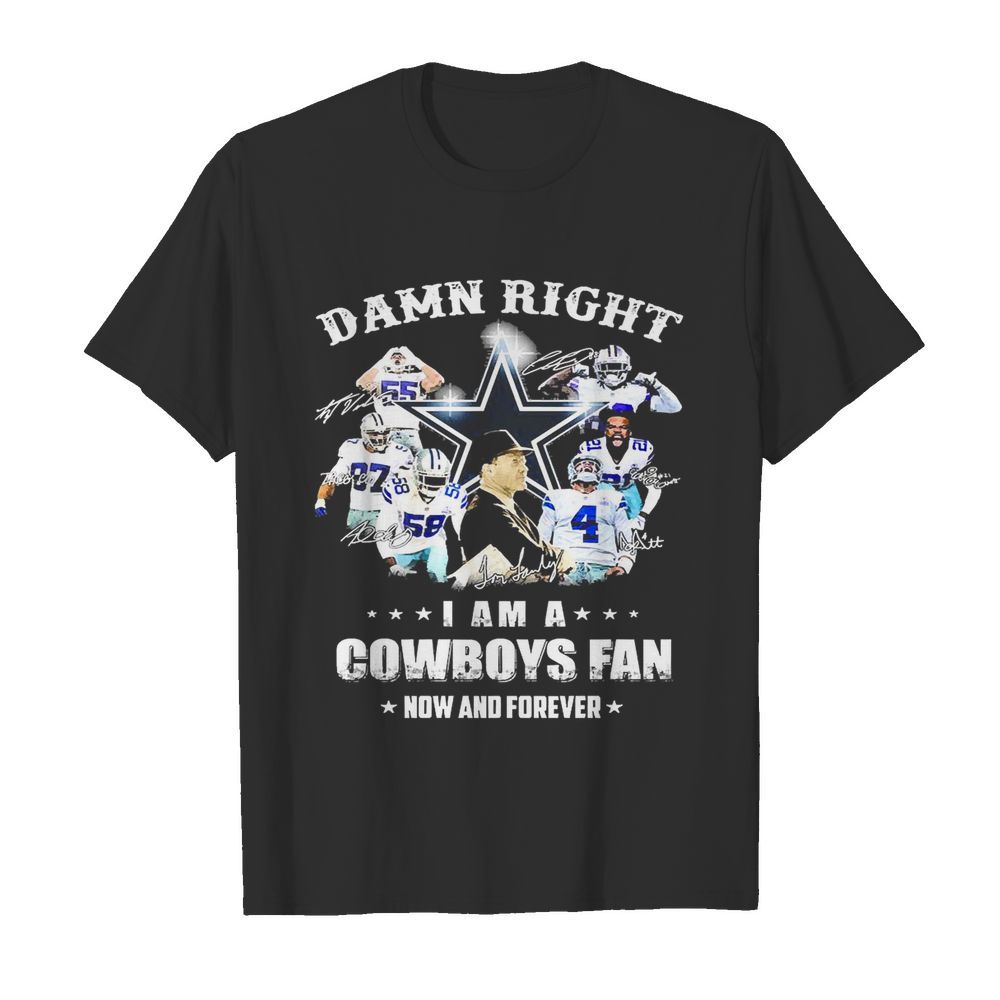 Damn Right I Am Cowboys Fan Now And Forever Signatures  Classic Men's T-shirt