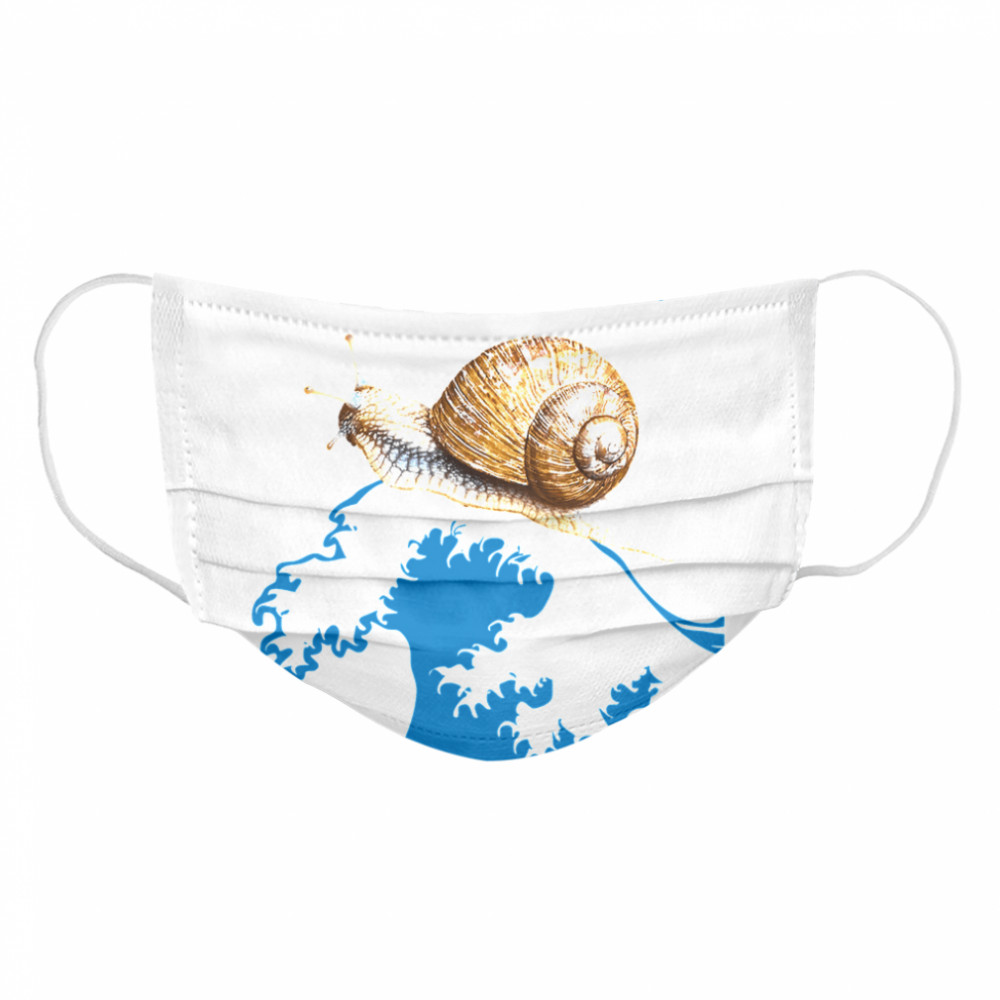 Daniel Snail Surfs Cute Snail Surfer Dude  Cloth Face Mask