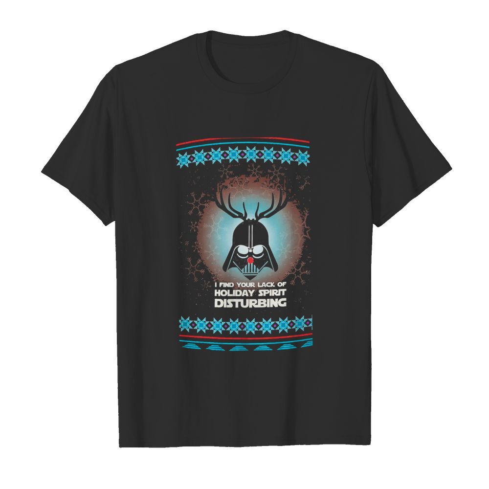 Darth Vader Reindeer I find your lack of holiday spirit disturbing ugly christmas shirt