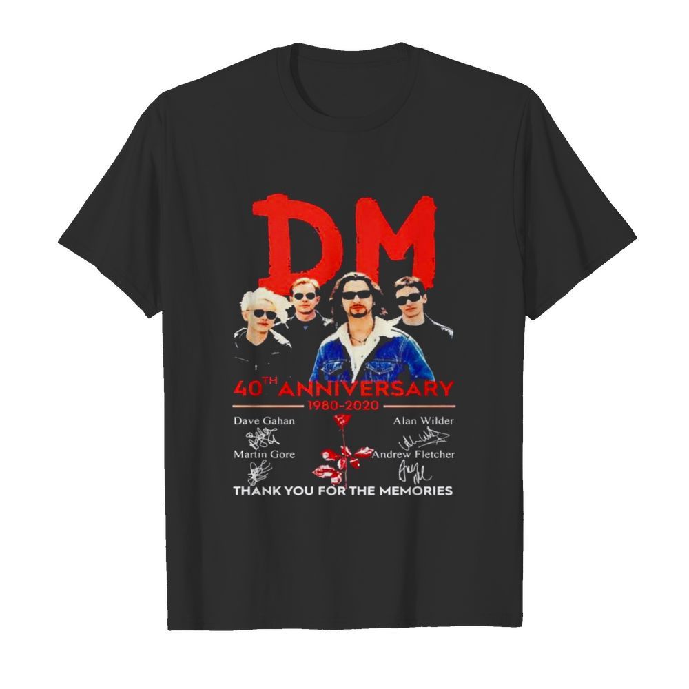 Depeche Mode 40th anniversary thank you for the memories signatures shirt