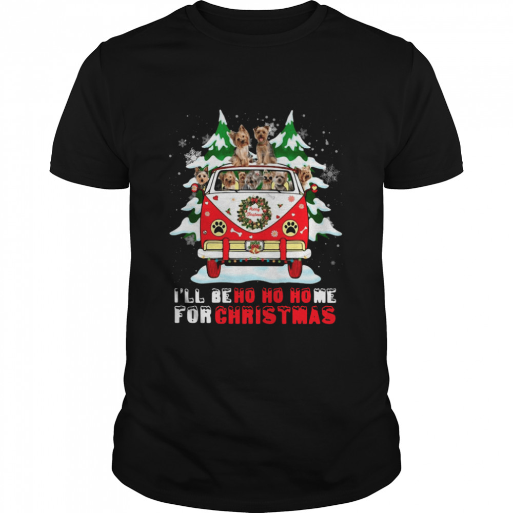 Dogs driver car Ill be ho ho home for Christmas  Classic Men's T-shirt