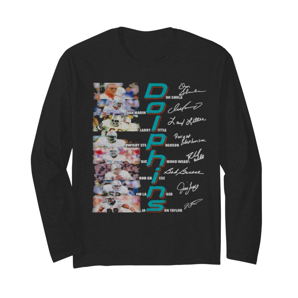 Dolphins Name Player Team Football Signature  Long Sleeved T-shirt 