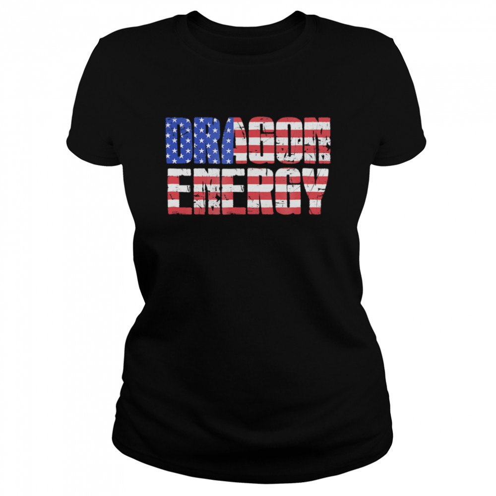 Dragon Energy Love Trump Meme American Flag  Classic Women's T-shirt