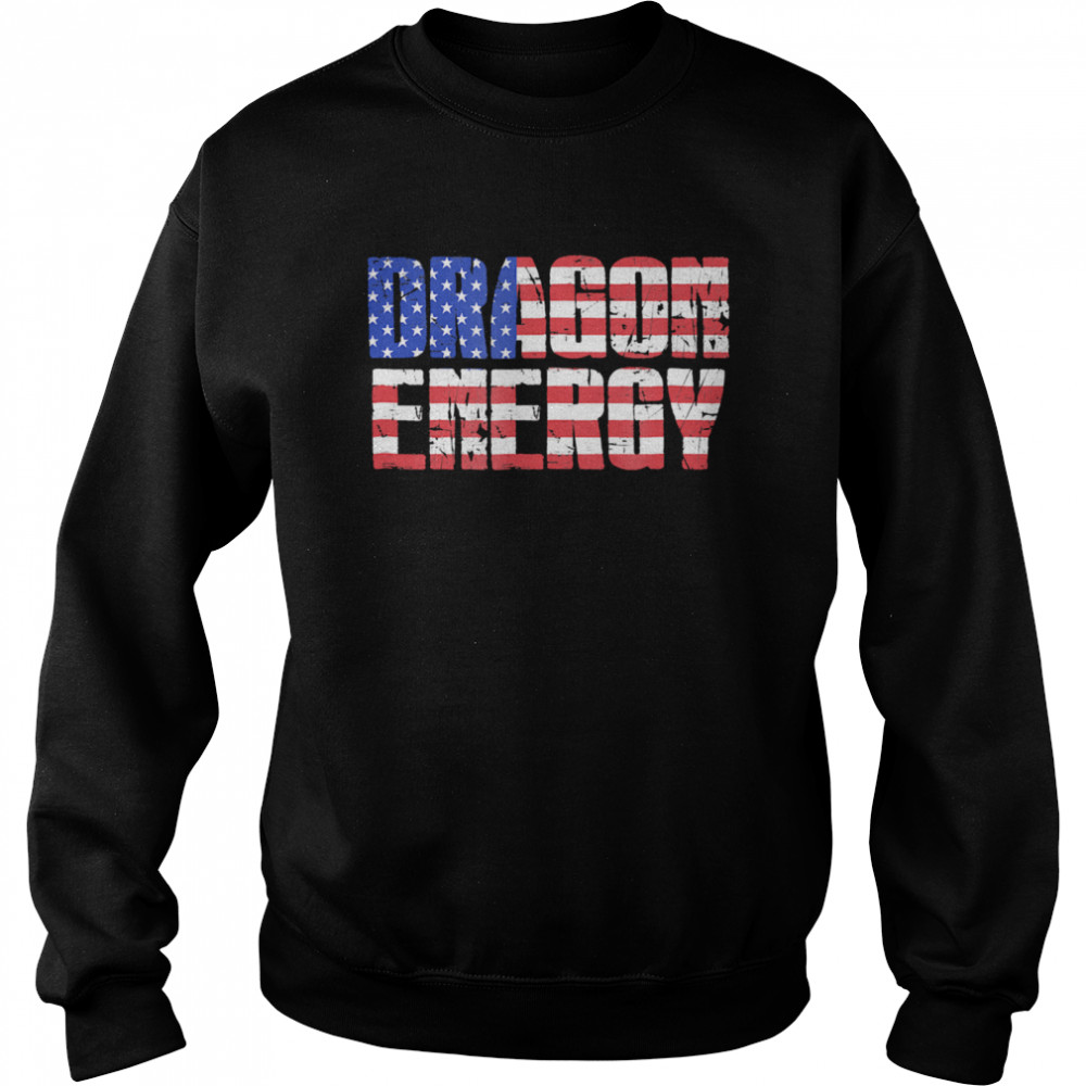 Dragon Energy Love Trump Meme American Flag  Unisex Sweatshirt