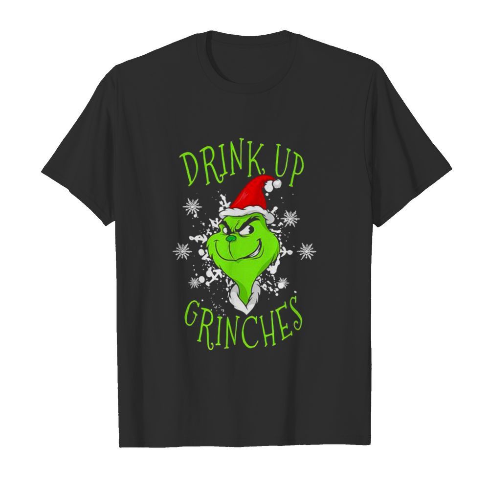 Drink Up Grinches Wear Hat Santa Claus Merry Xmas  Classic Men's T-shirt