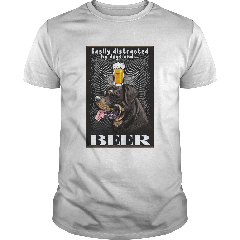 Easily Distracted By Dogs And Beer Vertical Poster shirt