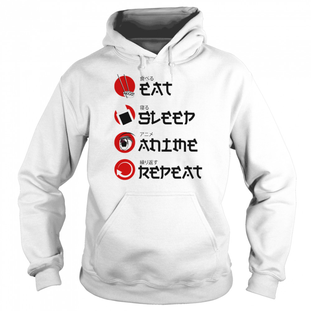 Eat Sleep Anime Manga  Unisex Hoodie