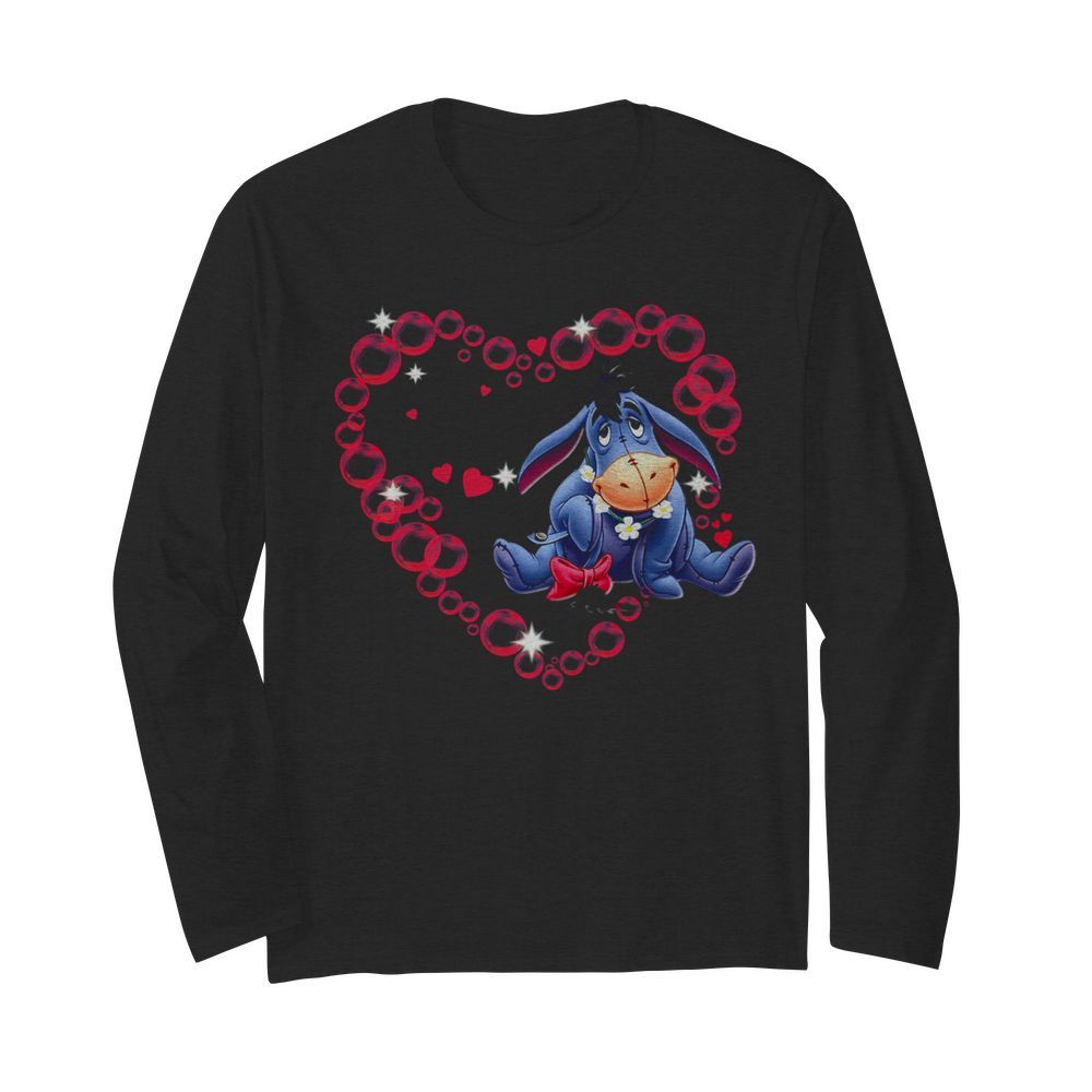 Eeyore Heart Valentine Day  Long Sleeved T-shirt 