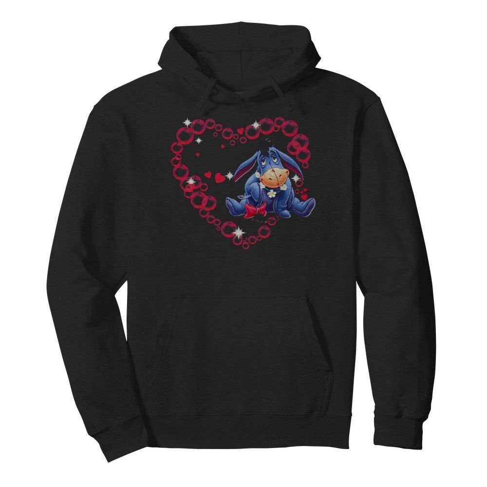 Eeyore Heart Valentine Day  Unisex Hoodie